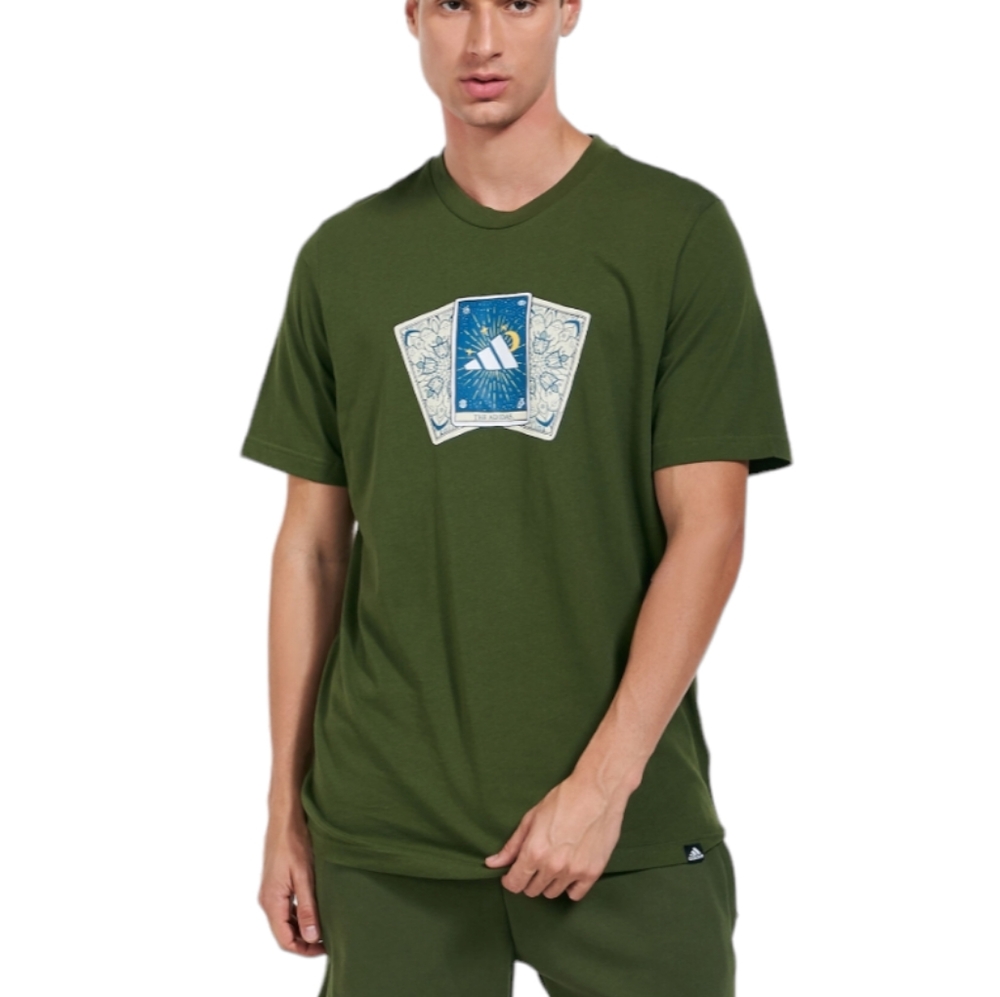 Adidas Men's Green Tarot Badge of‎ Sport Short Sleeve Euro Release T-Shirt Large